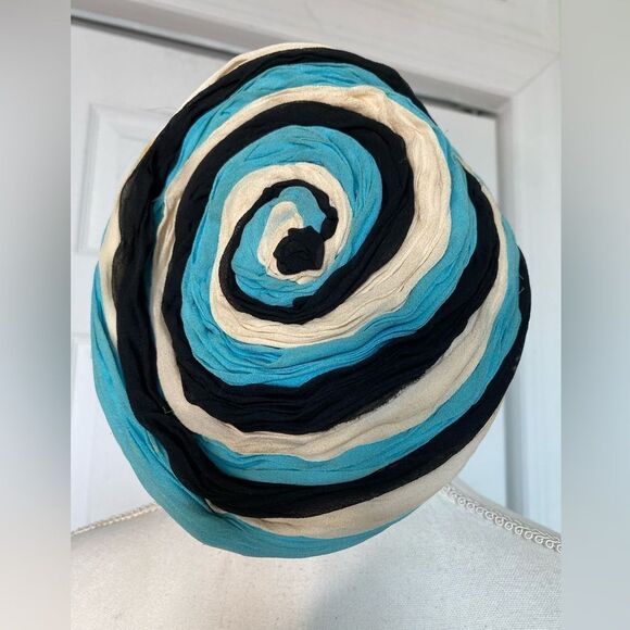 1930s Vintage Artisan Silk Swirl Hat Schiaparelli Style Craftmanship main image 8